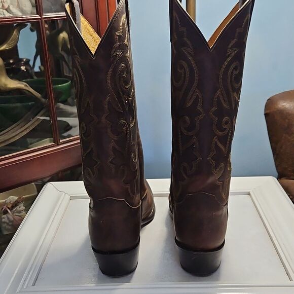 Justin Brown Buck Bay Apache Western Cowboy Boots Size 8.5EE main image 4